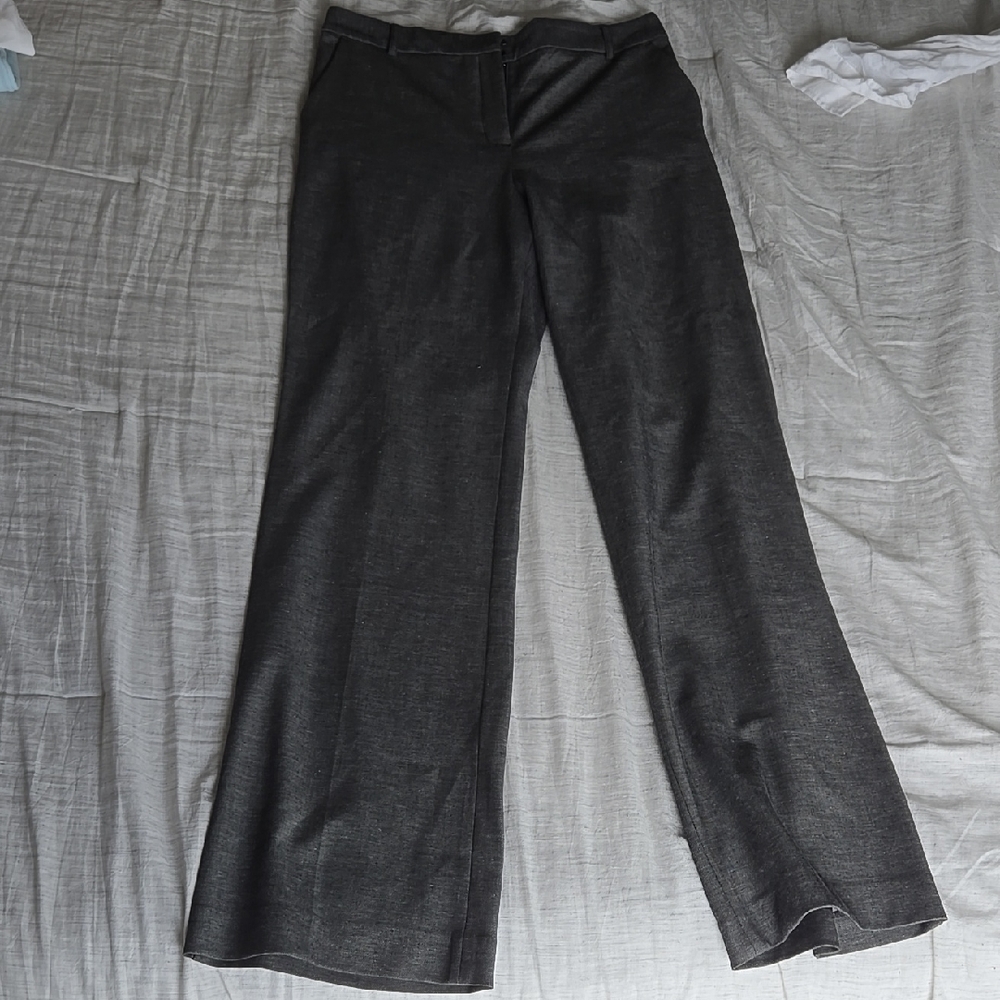 Express Women's Dark Gray Wide-Leg Trousers